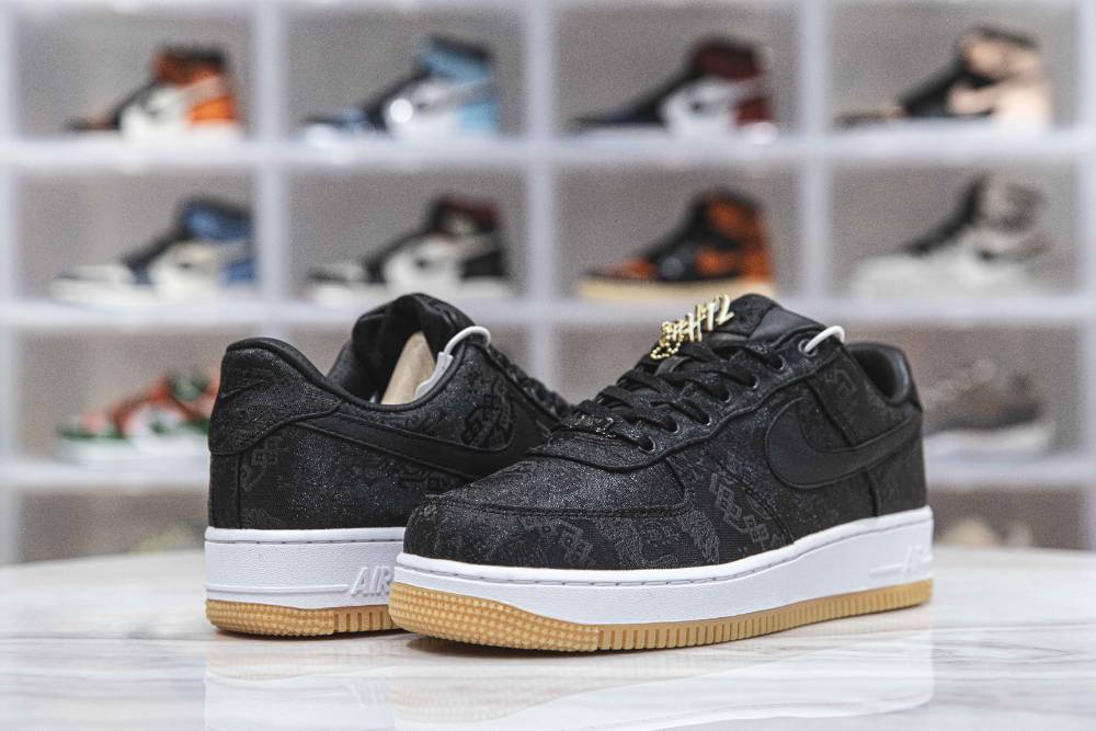 Fragment Design x CLOT x Air Force 1 'Black Silk'